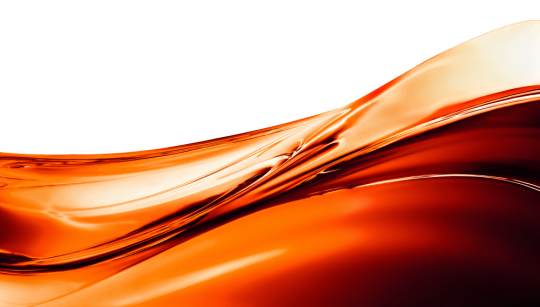 Fluide orange représentant du mazout